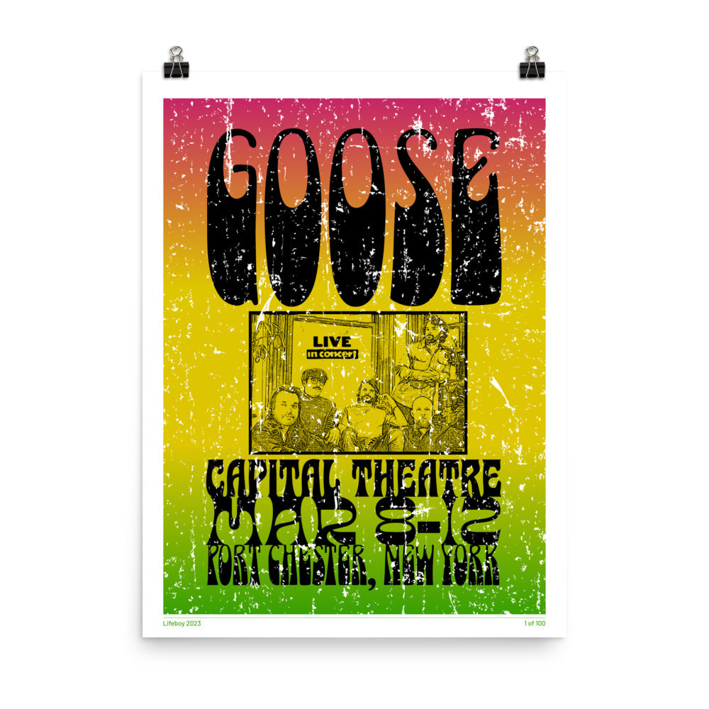 Goose Live at the Cap Vintage Gig Poster